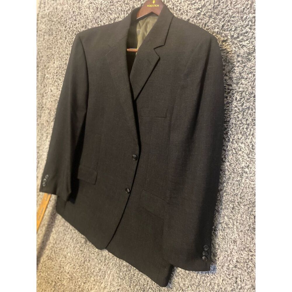 Arnold Brant Men's Black Sport Coat Size 48 Three-Button Formal